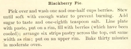 blackberry pie recipe of 1896