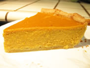 a slice of libby pumpkin pie