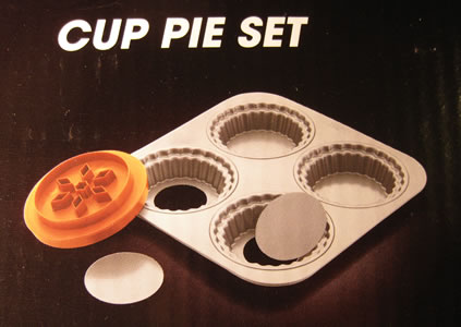 Chicago Metallic Professional Non-Stick Split Decision Pie Pan, Create  either a traditional full-sized pie, 1 half pie, or 2 halves with the use  of a