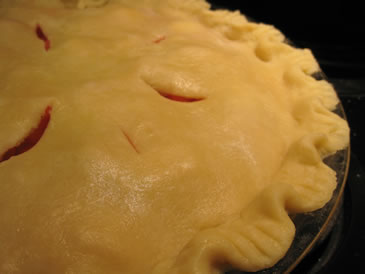 pie crust ready for oven