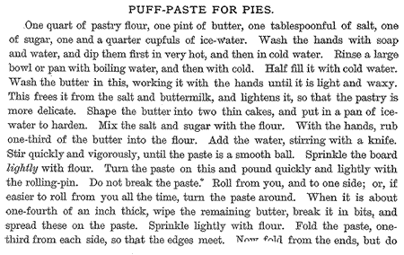 puff pastry for pie crust 1887