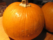 a clean real pumpkin