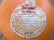 pie pumpkin label