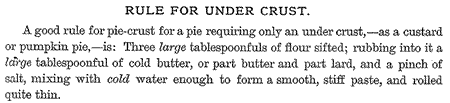 rule for bottom pie crust recipe