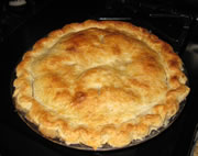 completed pear pie