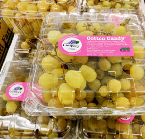 cotton candy grapes at store